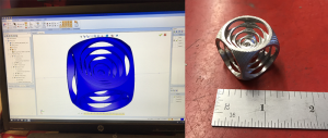 metal cube made with bobcad cnc software